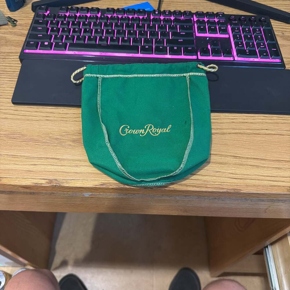 Crown Royal Green Apple Drawstring Bag